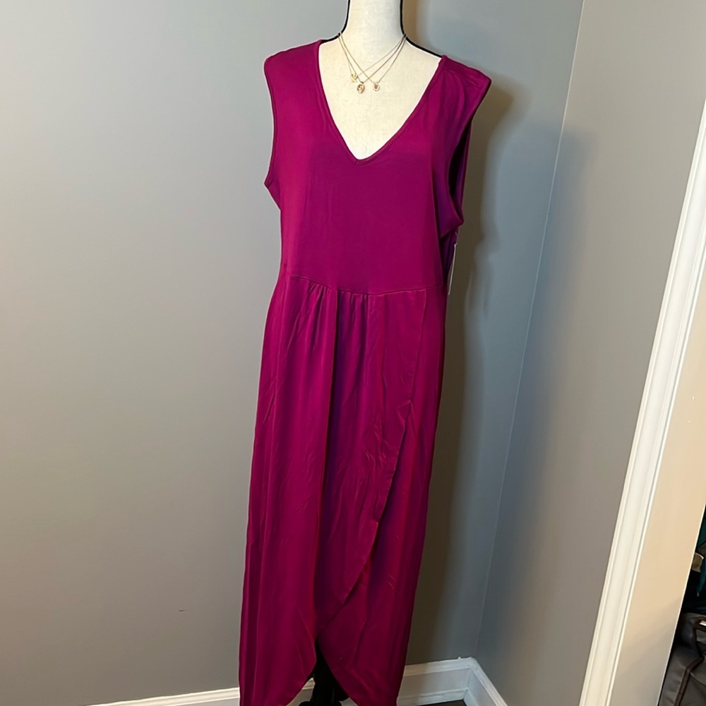 HEIMISH Sleeveless Magenta Maxi Dress NWT 2XL - Picture 2 of 4